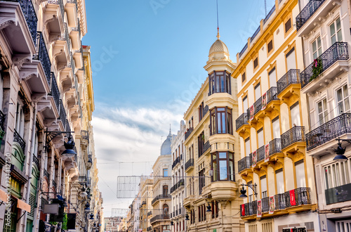 Valencia, Spain - January 1, 2024: Iconic Spanish architecture and sights on the streets of Valencia, Spain
 photo