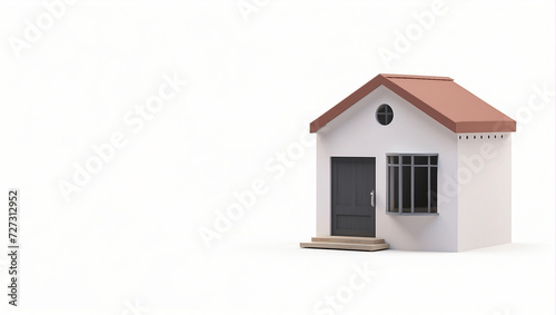 3d illustration of house isolated on white background