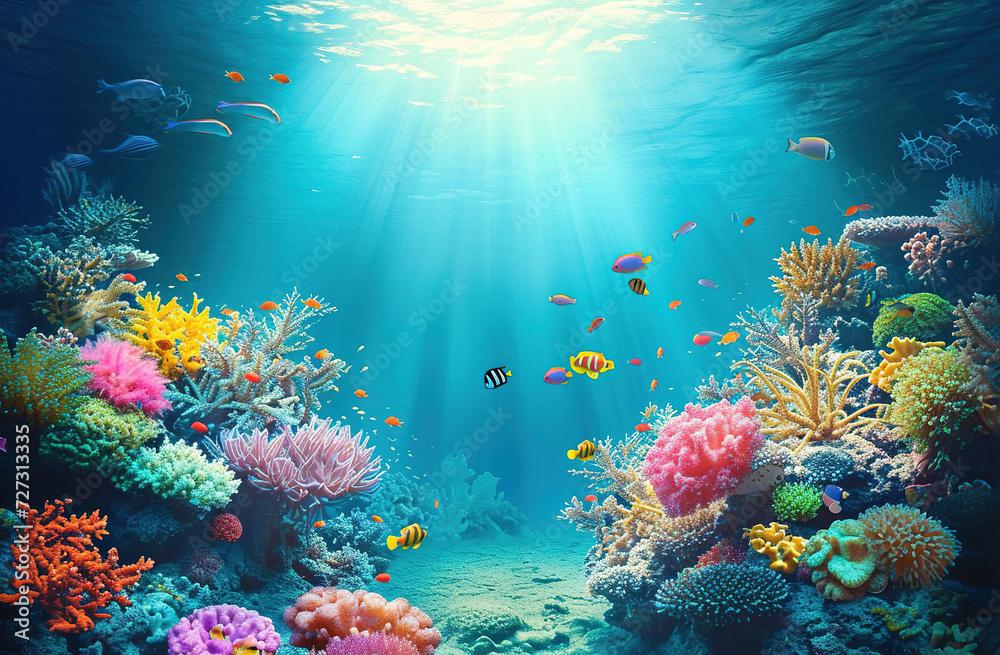 Obraz premium Under water background image for wallpaper