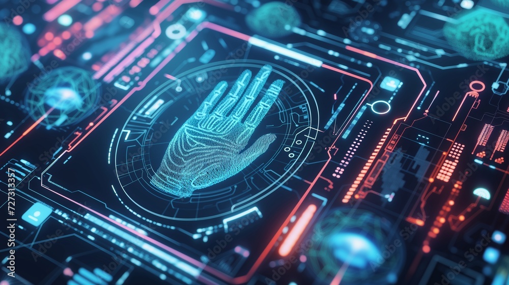 Fingerprint Scanner Enhancing Transaction Security and Cybersecurity Fingerprint scanning technology ensures robust security measures, safeguarding transactions and bolstering cybersecurity protocols Fingerprint Scanner Enhancing Transaction Security and Cybersecurity Fingerprint scanning technology ensures robust security measures, safeguarding transactions and bolstering cybersecurity protocols