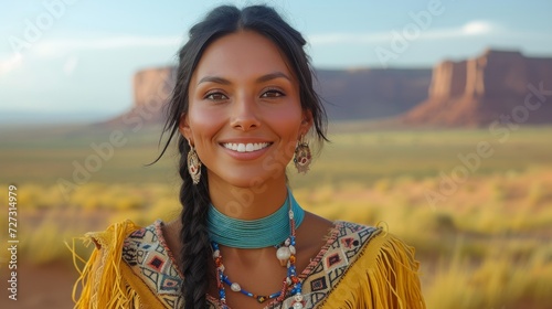 Portrait of a native American woman