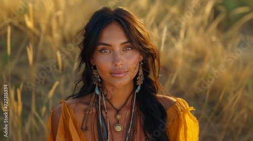 Portrait of a native American woman