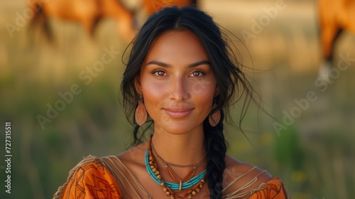 Portrait of a native American woman