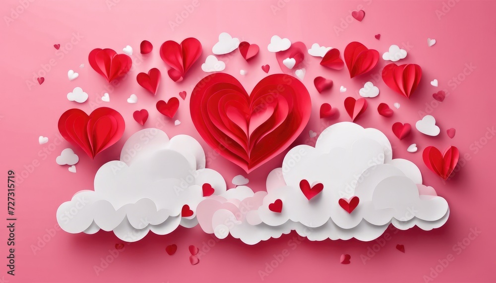Love in the clouds - valentine's day conceptual artwork