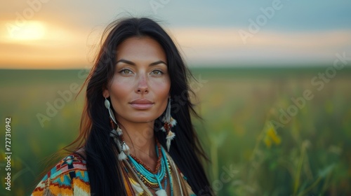 Portrait of a native American woman