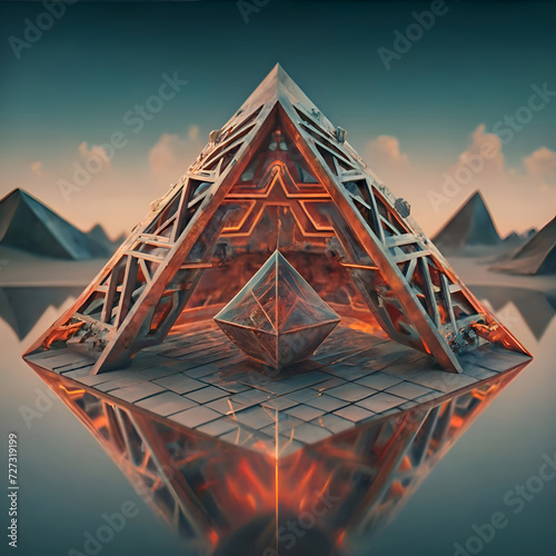 Obraz na płótnie abstract view of four Dimension and ether, energy power. spiritual concept. Ai generated w salonie