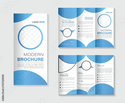 tri fold company profile brochure design