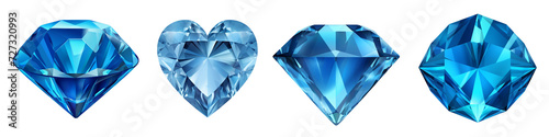 Blue Diamond clipart collection, vector, icons isolated on transparent background
