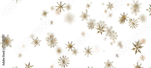 Winter Flurry: Mesmeric 3D Illustration Depicting Descending Festive Snowflakes