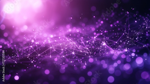 Abstract Background with a Purple Technology Network.