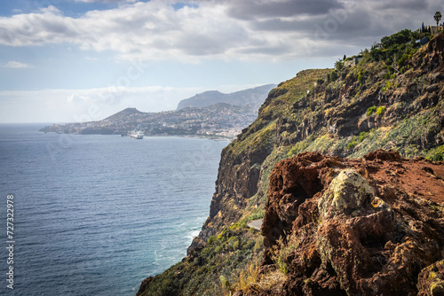 ponta do garajau, madeira, viewpoint, stairs, stairway, miradouro, cliffs, coastline, tourquoise