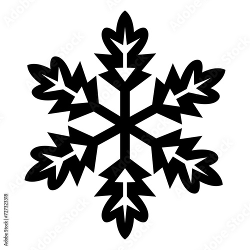 black line symbol snow emblem vector