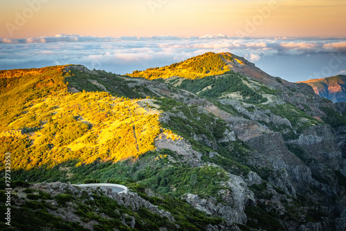 sunrise at pico do arieiro, madeira, trekking, outdoor, view, portugal, mountain, 