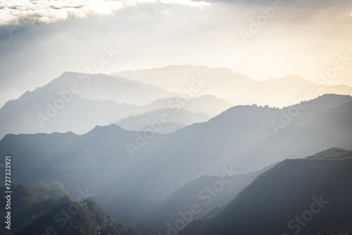 sunrise at pico do arieiro  madeira  trekking  outdoor  view  portugal  mountain  