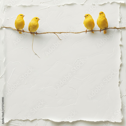 greeting card with canaries photo