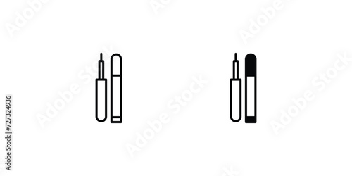 eyeliner icon with white background vector stock illustration