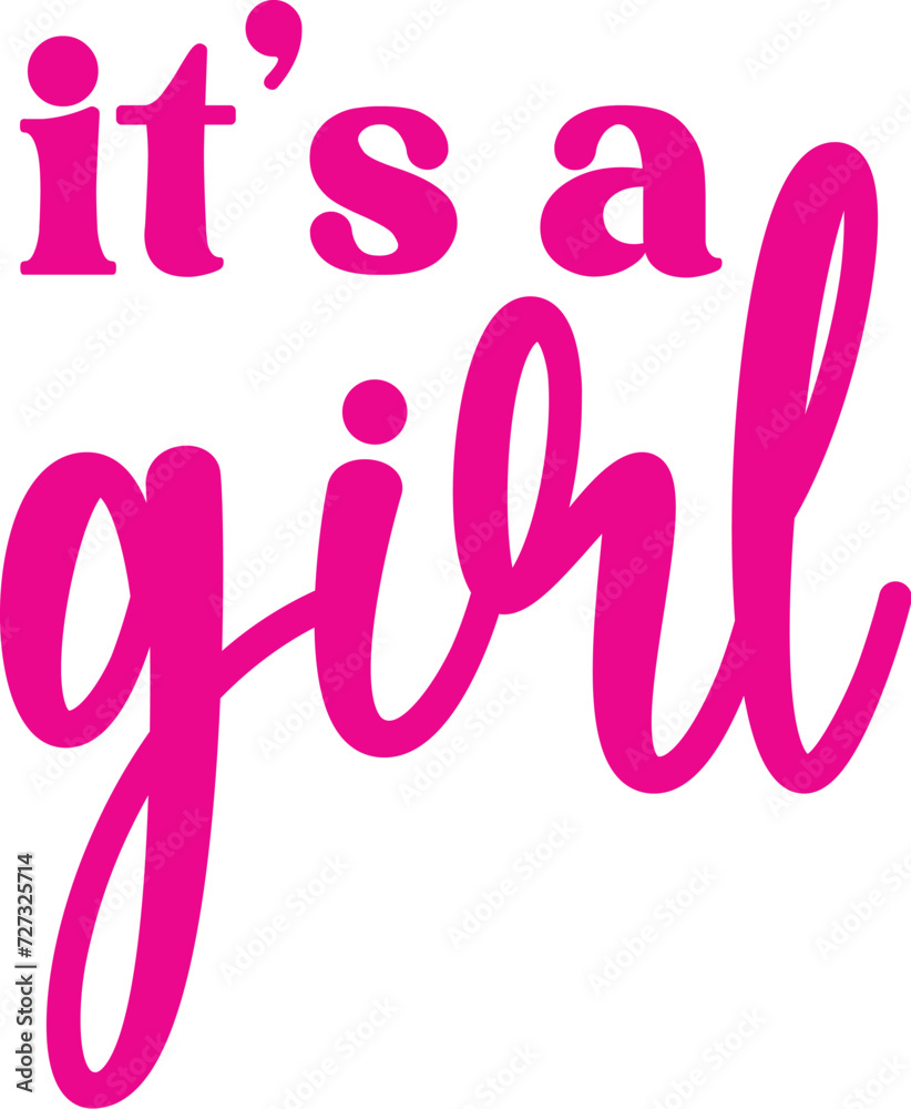 Baby it's a girl boy typography design on plain white transparent isolated background for card, shirt, hoodie, sweatshirt, apparel, tag, mug, icon, poster or badge Baby it's a girl boy typography design on plain white transparent isolated background for card, shirt, hoodie, sweatshirt, apparel, tag, mug, icon, poster or badge