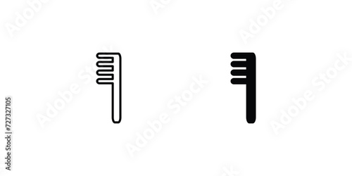 comb icon with white background vector stock illustration