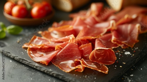 Jamon Iberico: Thin slices of premium Iberian ham, a cured delicacy, often enjoyed with crusty bread.
