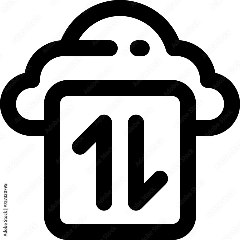 cloud transfer icon. vector line icon for your website, mobile, presentation, and logo design. cloud transfer icon. vector line icon for your website, mobile, presentation, and logo design.