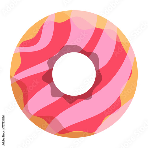 sweet donut food with delicious vector display