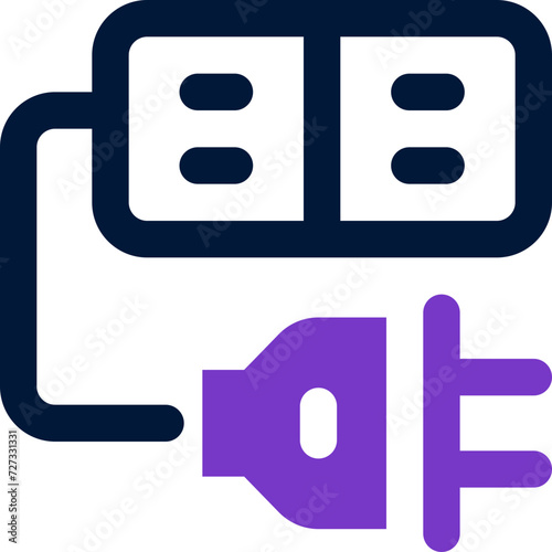extension cord icon. vector dual tone icon for your website, mobile, presentation, and logo design.