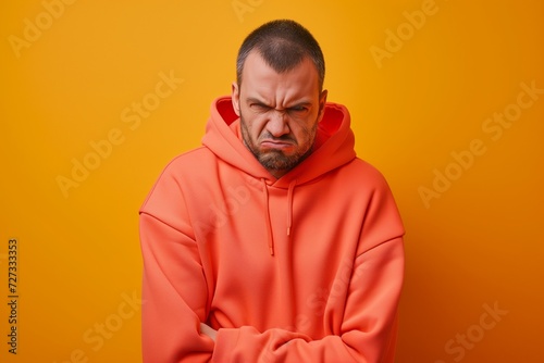 Man angry at minimalist outfit © Nuttakarn