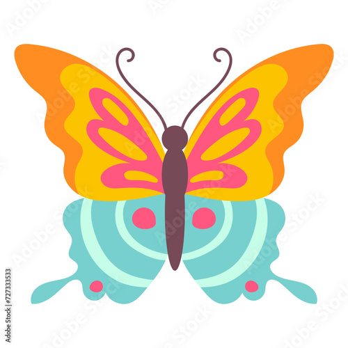 flying insect butterfly vector illustration