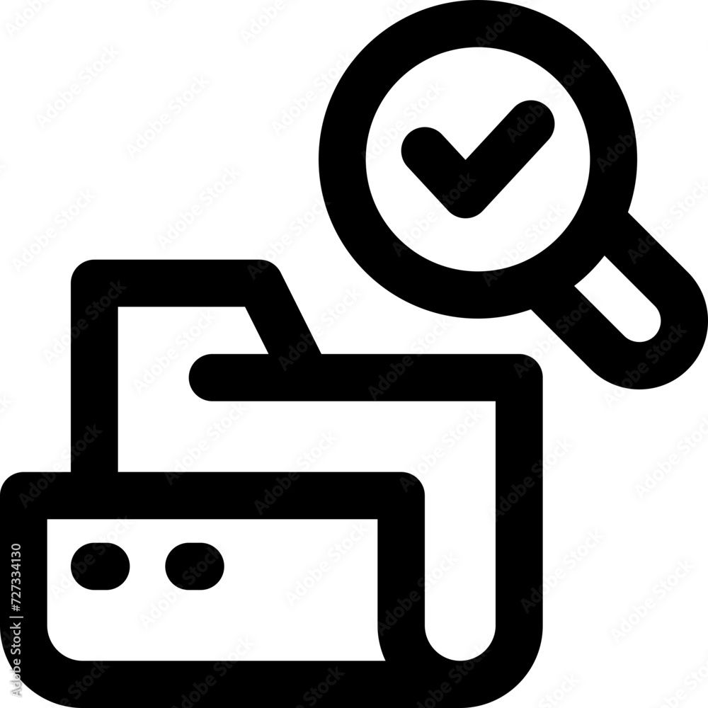 search folder icon. vector line icon for your website, mobile, presentation, and logo design. search folder icon. vector line icon for your website, mobile, presentation, and logo design.