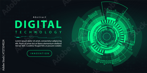 Digital technology internet network speed connection blue green background, cyber nano information, abstract communication, innovation future tech data, Ai big data lines dots, illustration vector 3d