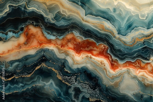 Swirling, iridescent marble textures in rich jewel tones, evoking a sense of ...