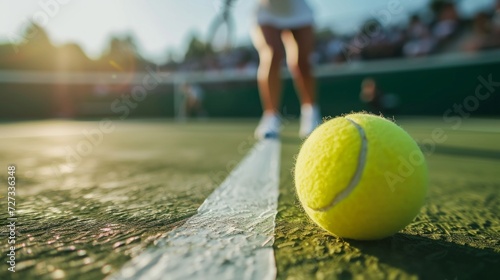 Tennis Match: Tennis pros engaged in a fierce rally, displaying agility and p...