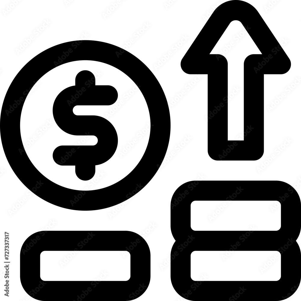 profit icon. vector line icon for your website, mobile, presentation, and logo design. profit icon. vector line icon for your website, mobile, presentation, and logo design.