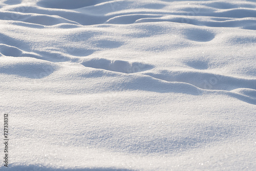  sunny bright snow texture winter season copy space background.
