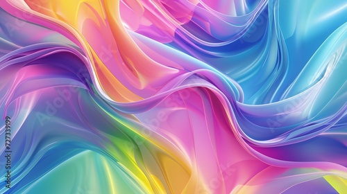 Colorful Waves Background - Abstract Wavy Shape  