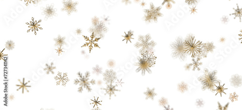 Winter Flurry  Mesmeric 3D Illustration Depicting Descending Festive Snowflakes