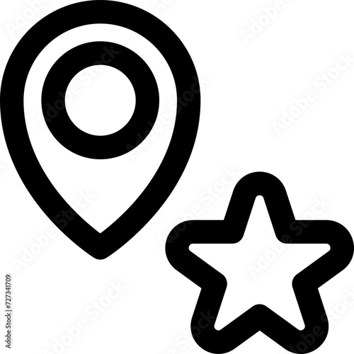 favorite location icon. vector line icon for your website, mobile, presentation, and logo design.