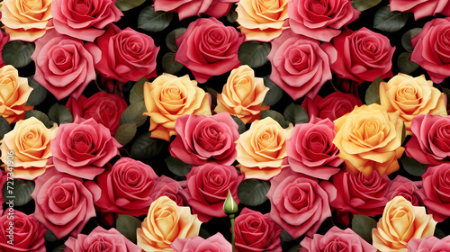 Seamless flower background, colorful flower background