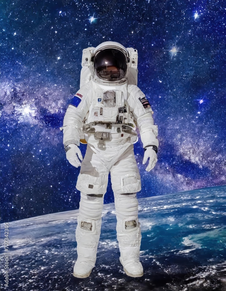 inside the spaceship , Astronaut in real spacesuit holding in space inside the spaceship , Astronaut in real spacesuit holding in space