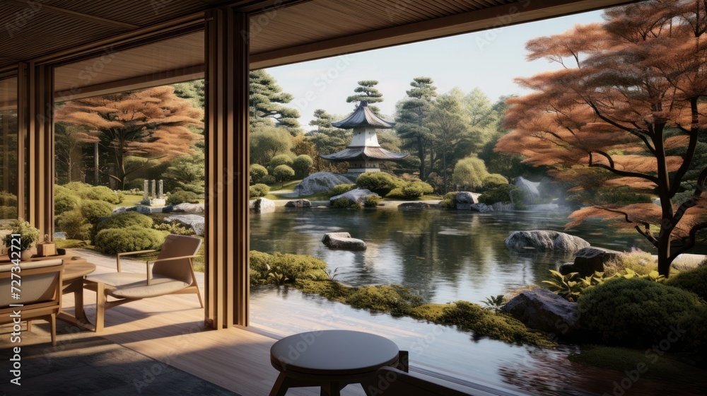 View from the beautiful residence to Japan Garden