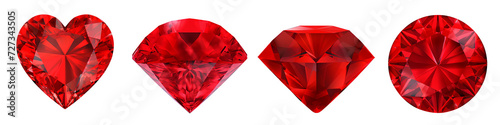 Red Diamond clipart collection, vector, icons isolated on transparent background