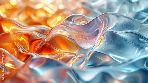 an abstract art pattern using glass and light, focusing on the reflections and refractions to create a mesmerizing visual compositio