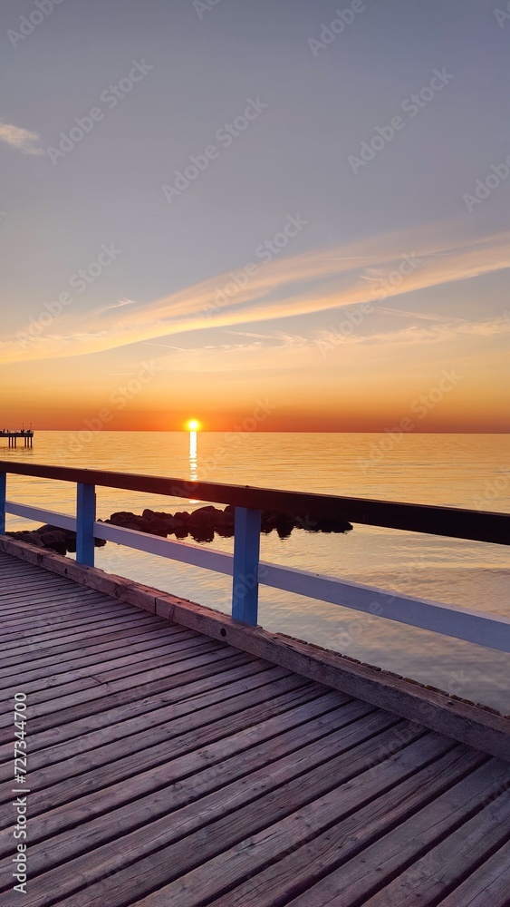 sunset on the pier