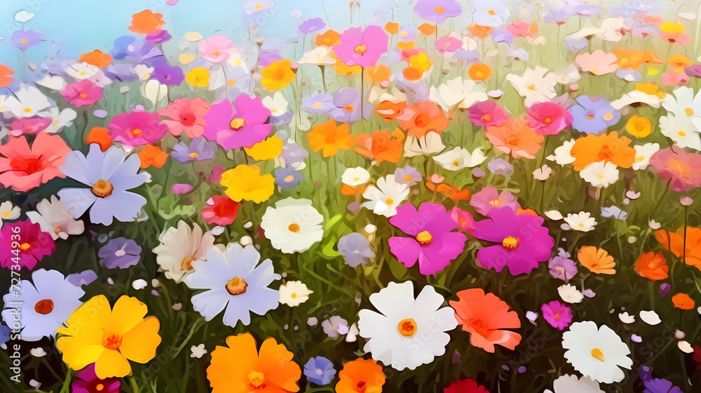 Seamless flower background, colorful flower background Seamless flower background, colorful flower background