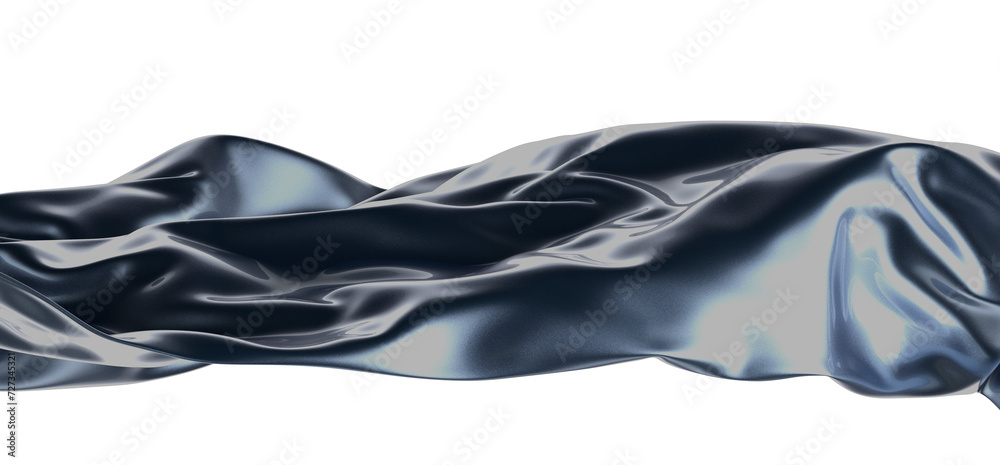Calm Coastline: Abstract 3D Blue Wave Illustration Evoking a Sense of Peace