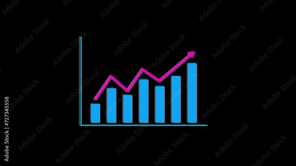 Stockvideon Infographic growth animation. Increase sales in business ...