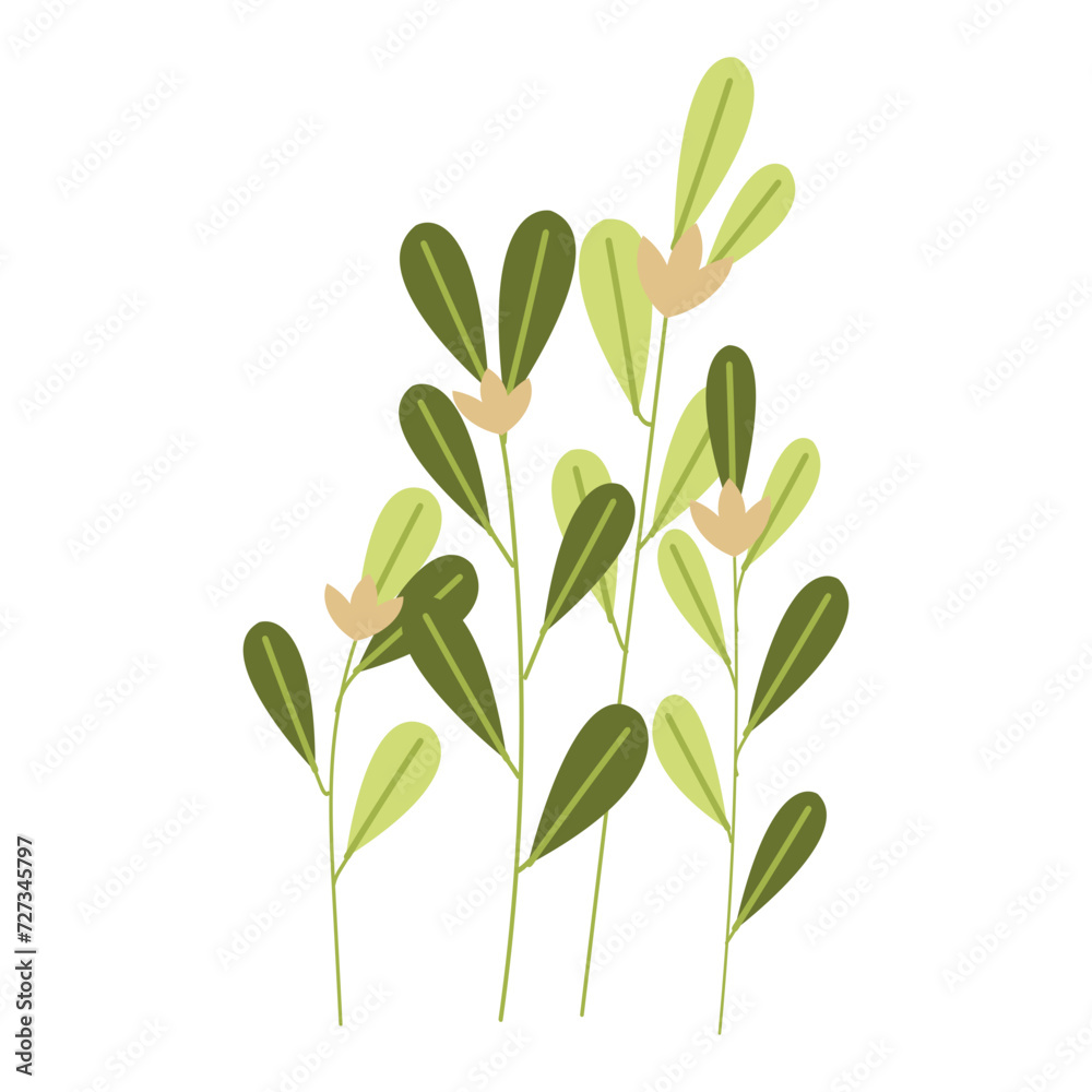 vector illustration of bushes or wild grass