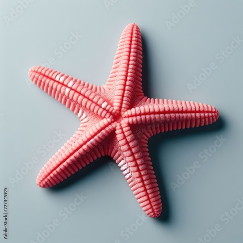 pink starfish isolated on white 