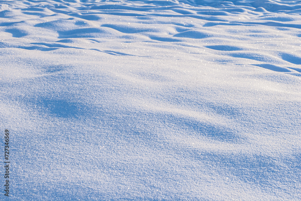 Fresh, snowy surface in sunny weather during the day. Fresh, snowy surface in sunny weather during the day.