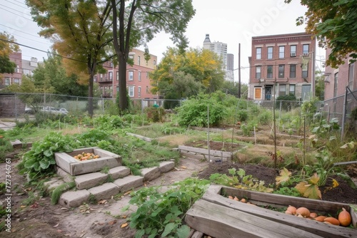 Urban renewal initiative focusing on community gardens and public art installations © Bijac